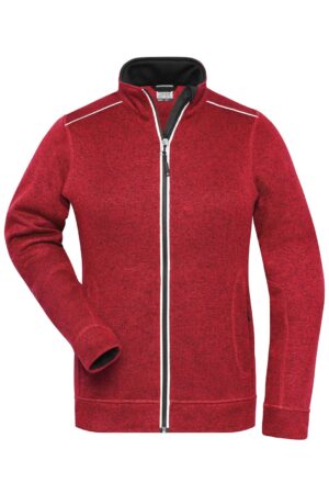 Jacke Damen Schwarz – Ladies' Knitted Workwear Fleece Jacket - SOLID -