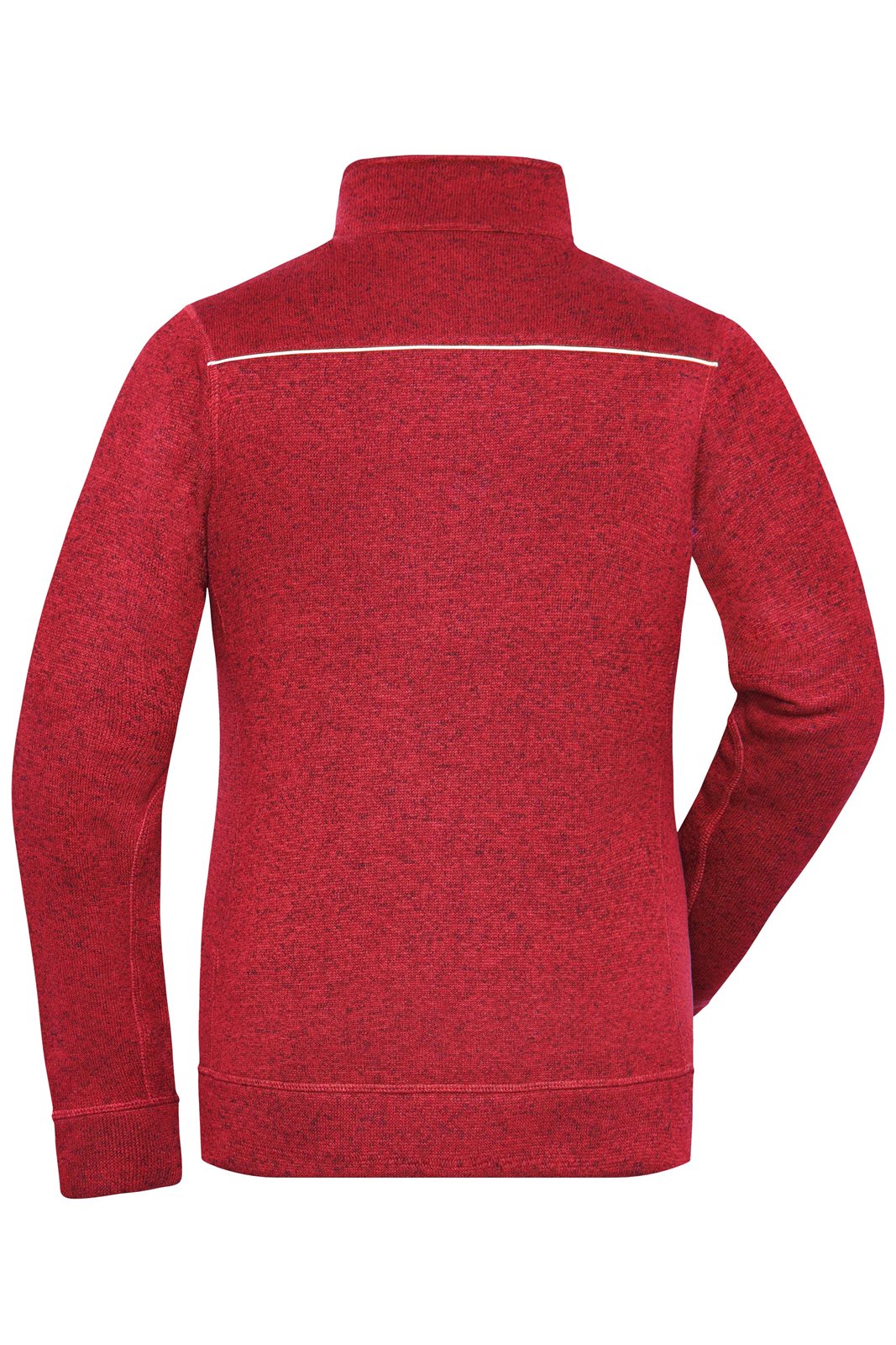 Jacke Damen Rot/Schwarz – Ladies' Knitted Workwear Fleece Jacket - SOLID -, Detailansicht