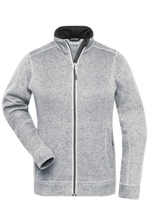 Jacke Damen Schwarz – Ladies' Knitted Workwear Fleece Jacket - SOLID -