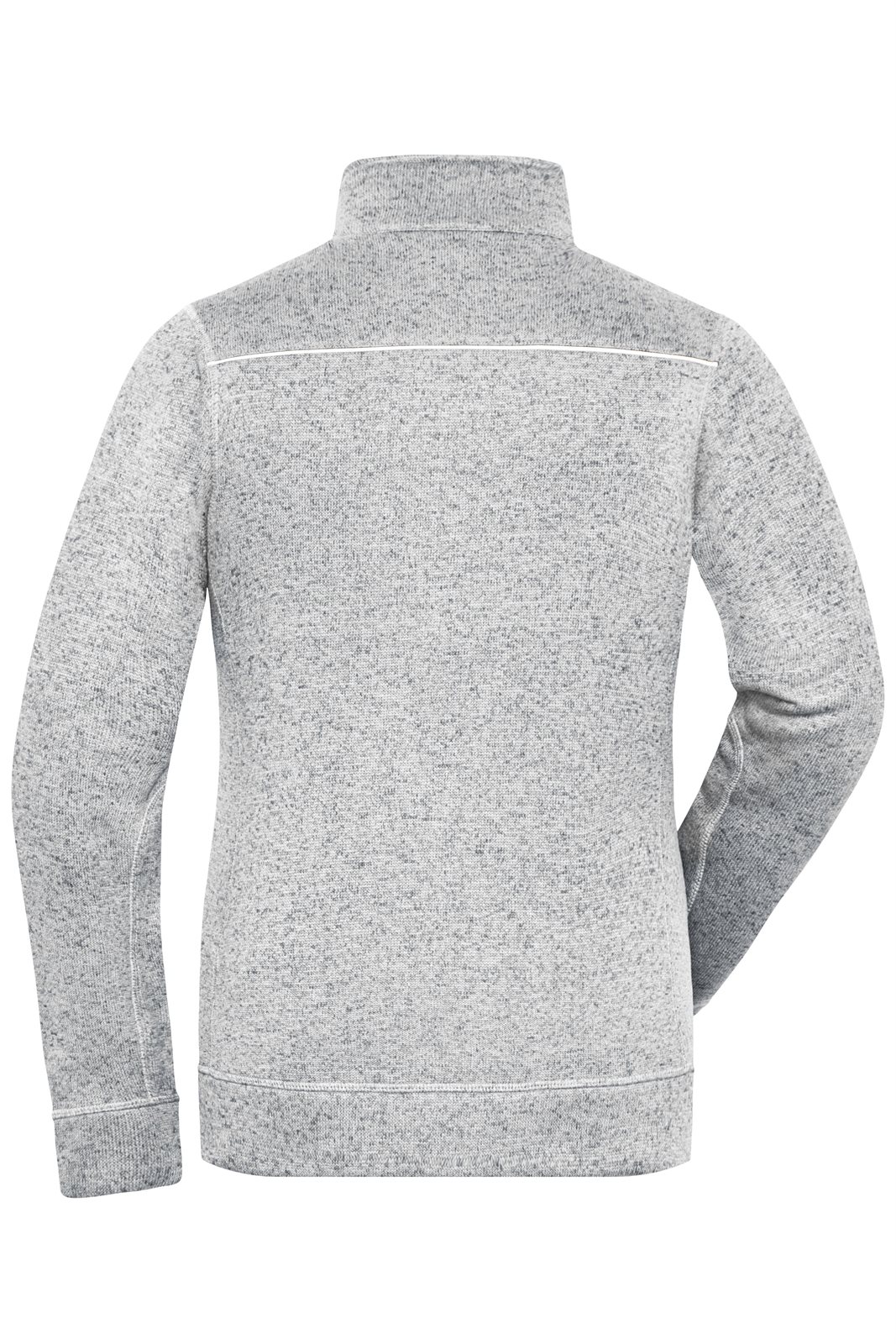 Jacke Damen Weiß/Grau – Ladies' Knitted Workwear Fleece Jacket - SOLID -, Detailansicht