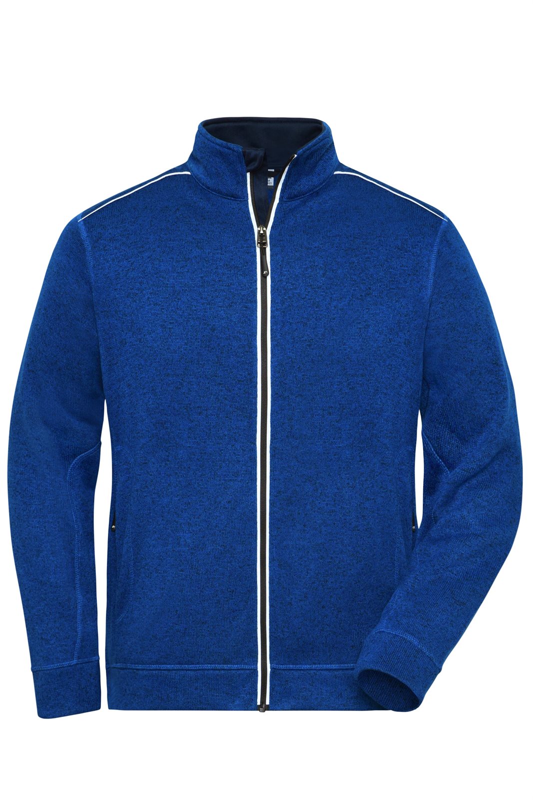 Jacke Herren Blau – Men's Knitted Workwear Fleece Jacket - SOLID -