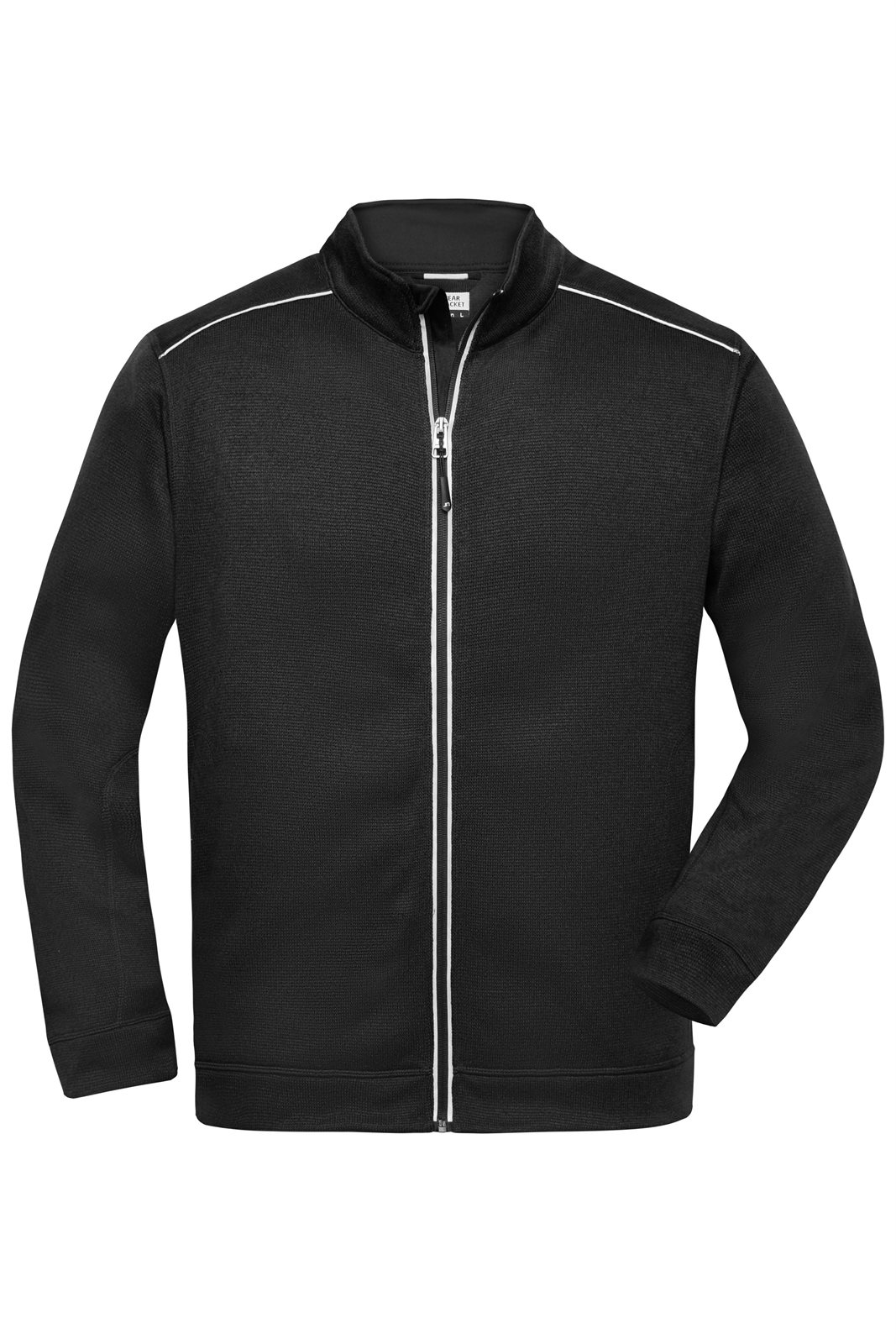 Jacke Herren Schwarz – Men's Knitted Workwear Fleece Jacket - SOLID -