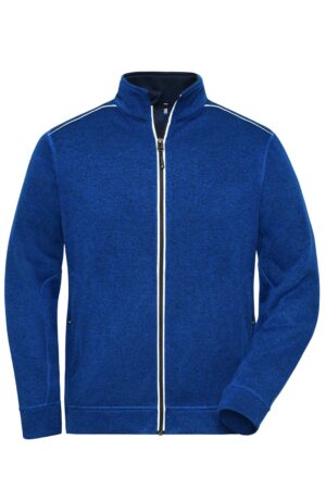 Jacke Herren Schwarz – Men's Knitted Workwear Fleece Jacket - SOLID -