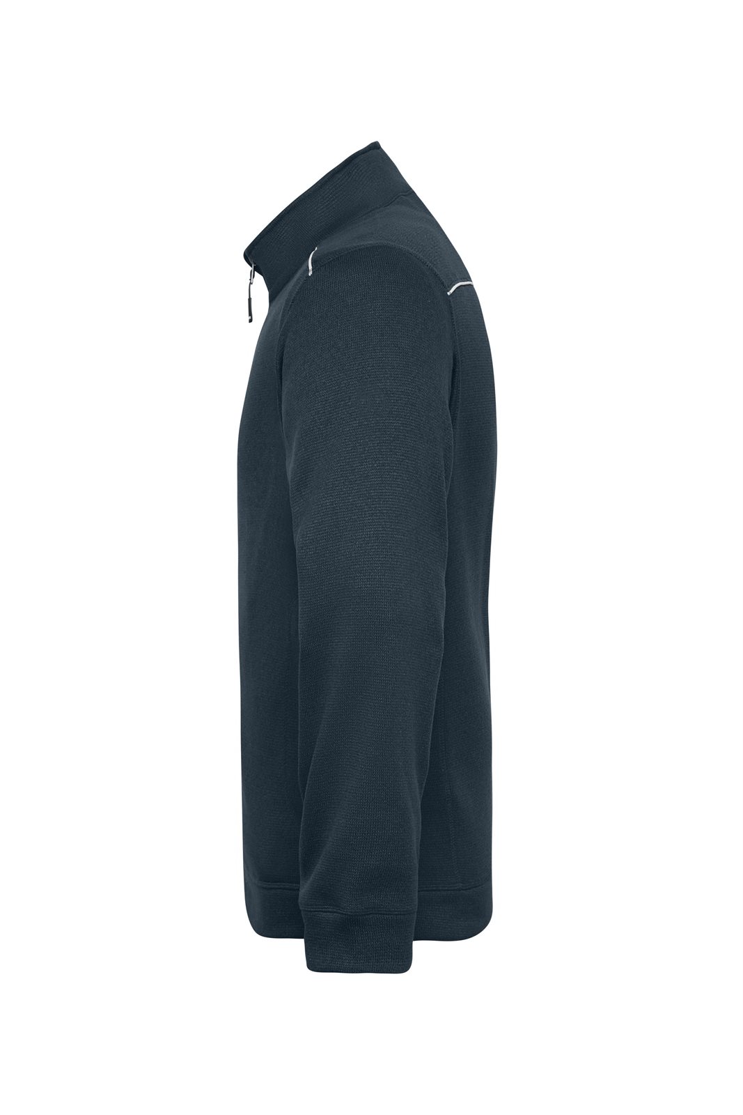 Jacke Herren Blau – Men's Knitted Workwear Fleece Jacket - SOLID -, Detailansicht