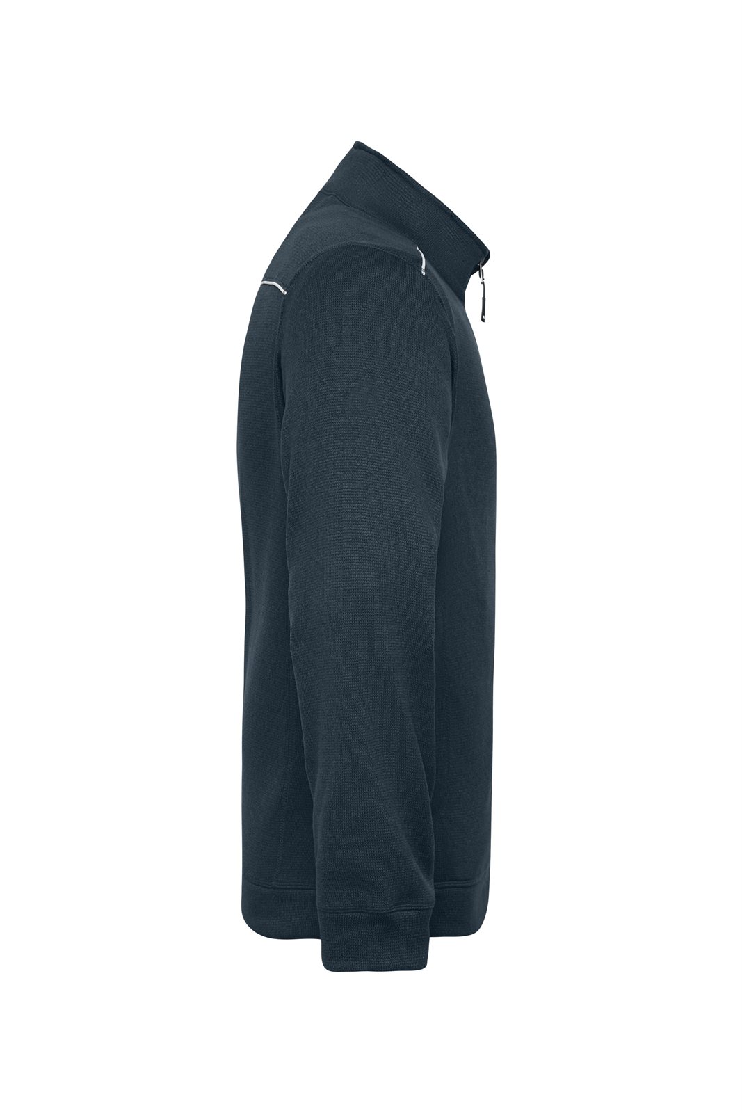 Jacke Herren Blau – Men's Knitted Workwear Fleece Jacket - SOLID -, Detailansicht