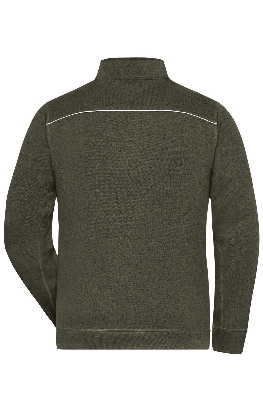 Jacke Herren Grün/Oliv/Schwarz – Men's Knitted Workwear Fleece Jacket - SOLID -, Detailansicht