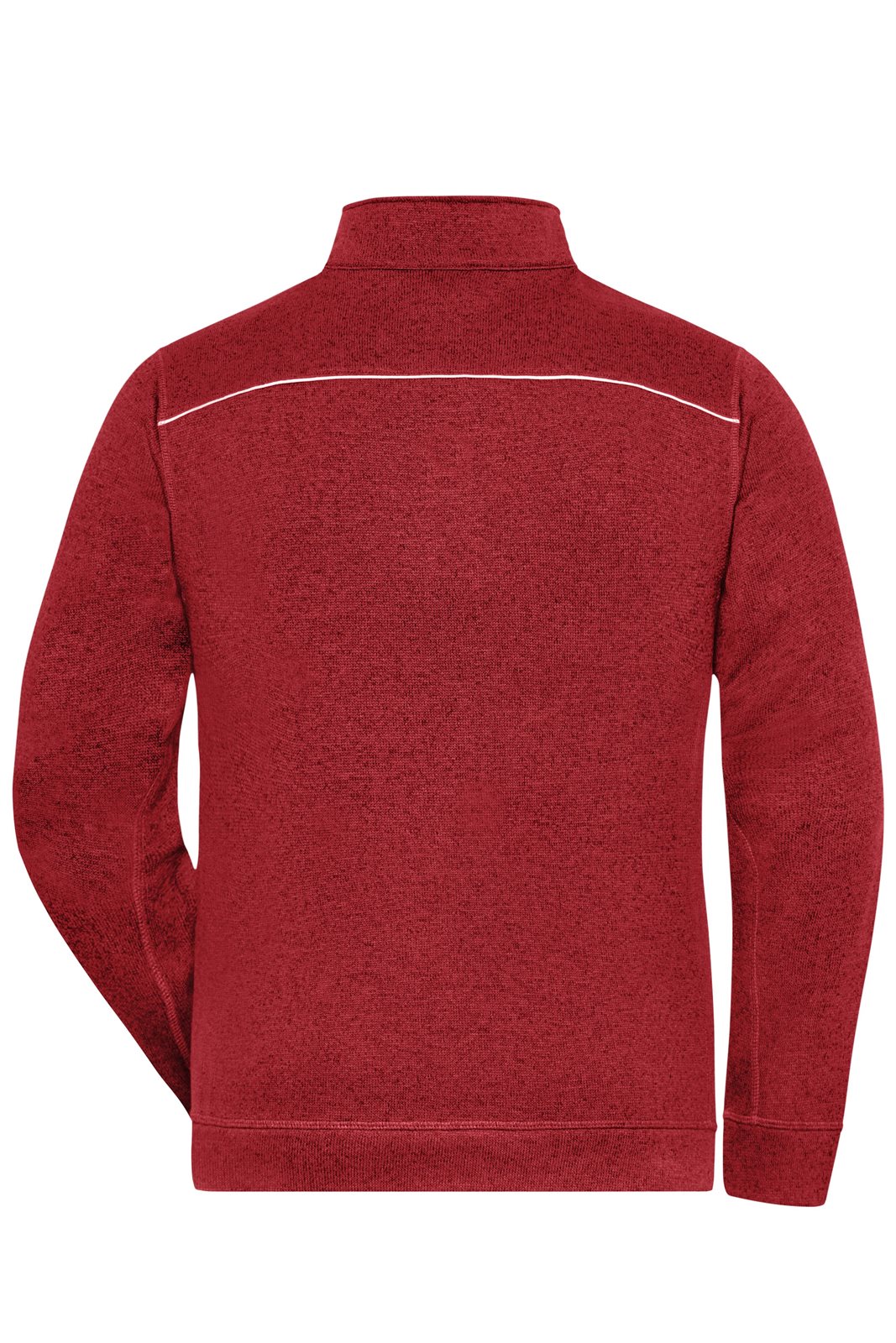 Jacke Herren Rot/Schwarz – Men's Knitted Workwear Fleece Jacket - SOLID -, Detailansicht
