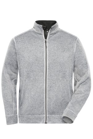 Jacke Herren Schwarz – Men's Knitted Workwear Fleece Jacket - SOLID -