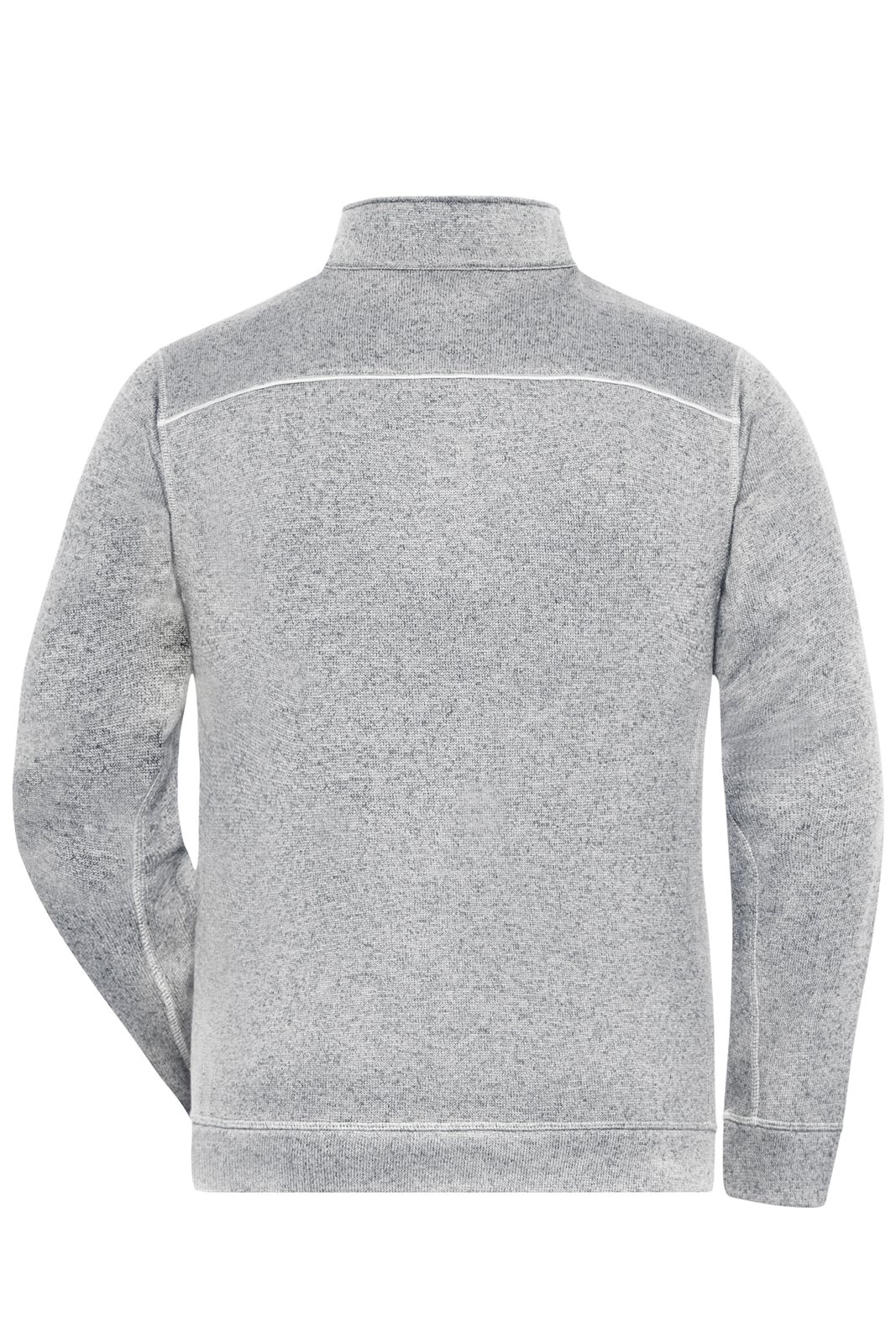 Jacke Herren Weiß/Grau – Men's Knitted Workwear Fleece Jacket - SOLID -, Detailansicht