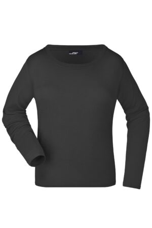Pullover Damen Schwarz – Ladies' Shirt Long-Sleeved Medium