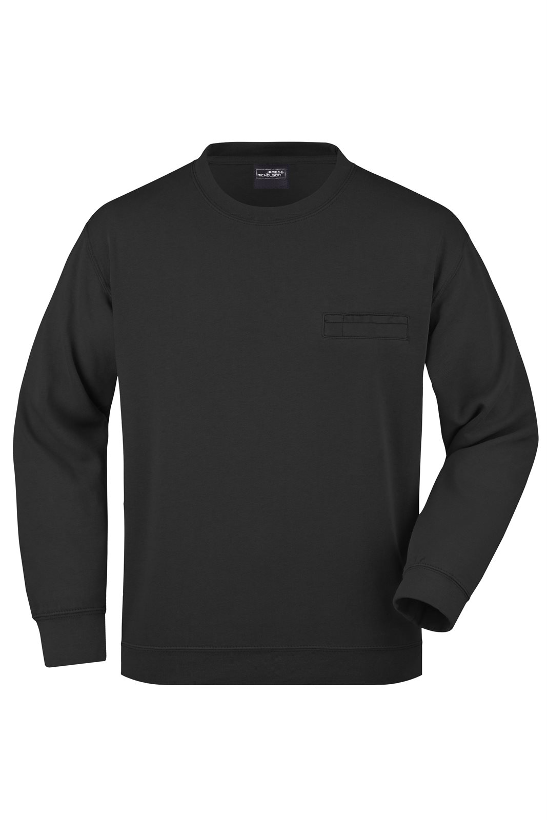 Pullover Herren Schwarz – Men's Round Sweat Pocket