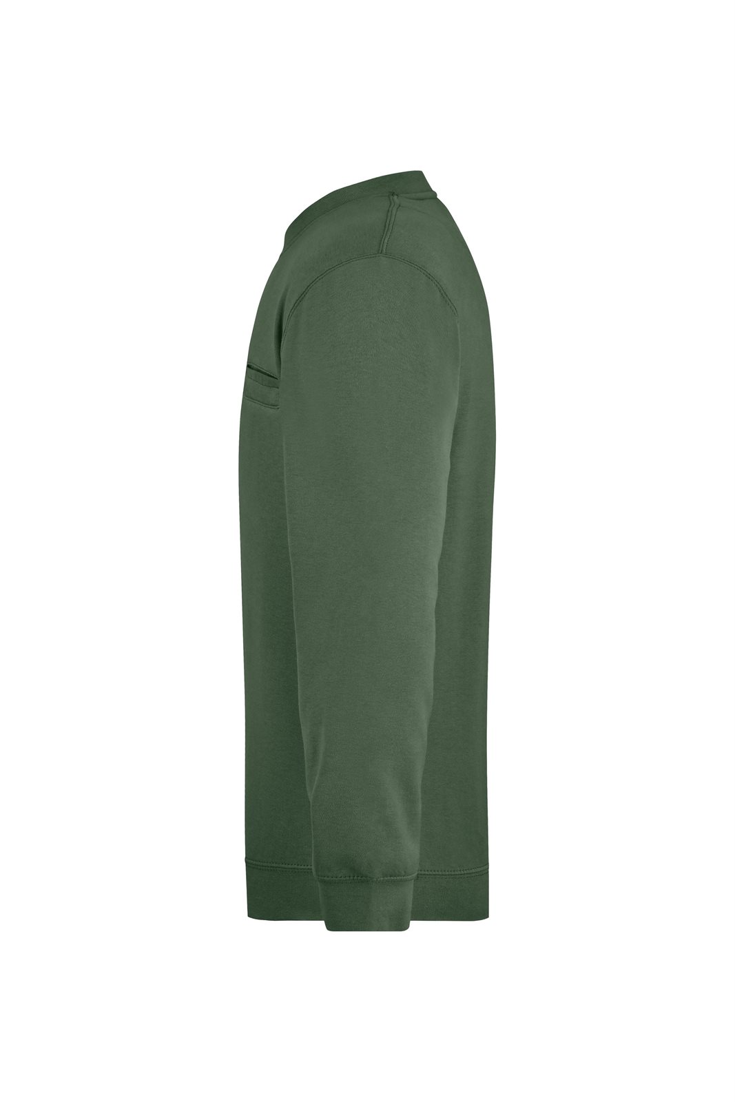 Pullover Herren Grün – Men's Round Sweat Pocket, Detailansicht
