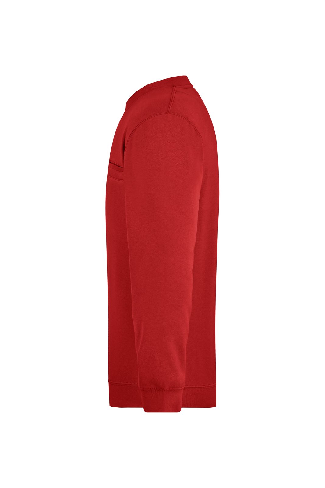 Pullover Herren Rot – Men's Round Sweat Pocket, Detailansicht