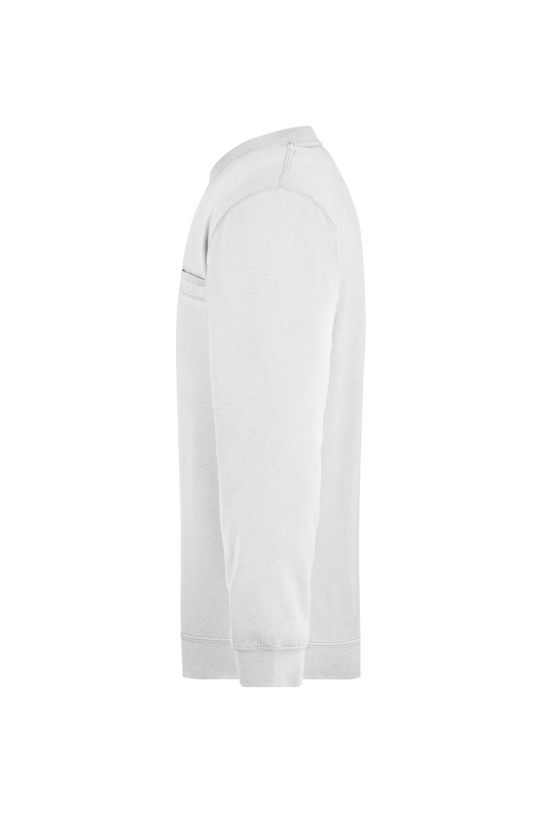 Pullover Herren Weiß – Men's Round Sweat Pocket, Detailansicht