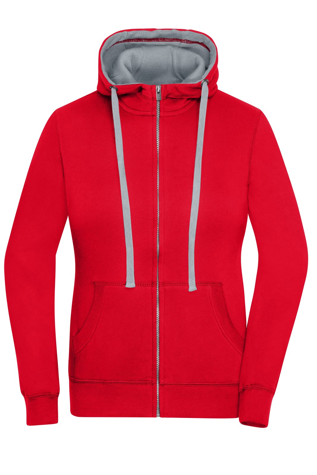 Jacke Damen Rot/Grau – Ladies' Lifestyle Zip-Hoody