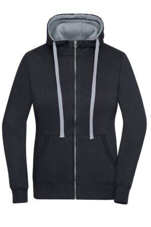 Jacke Damen Schwarz/Grau – Ladies' Lifestyle Zip-Hoody