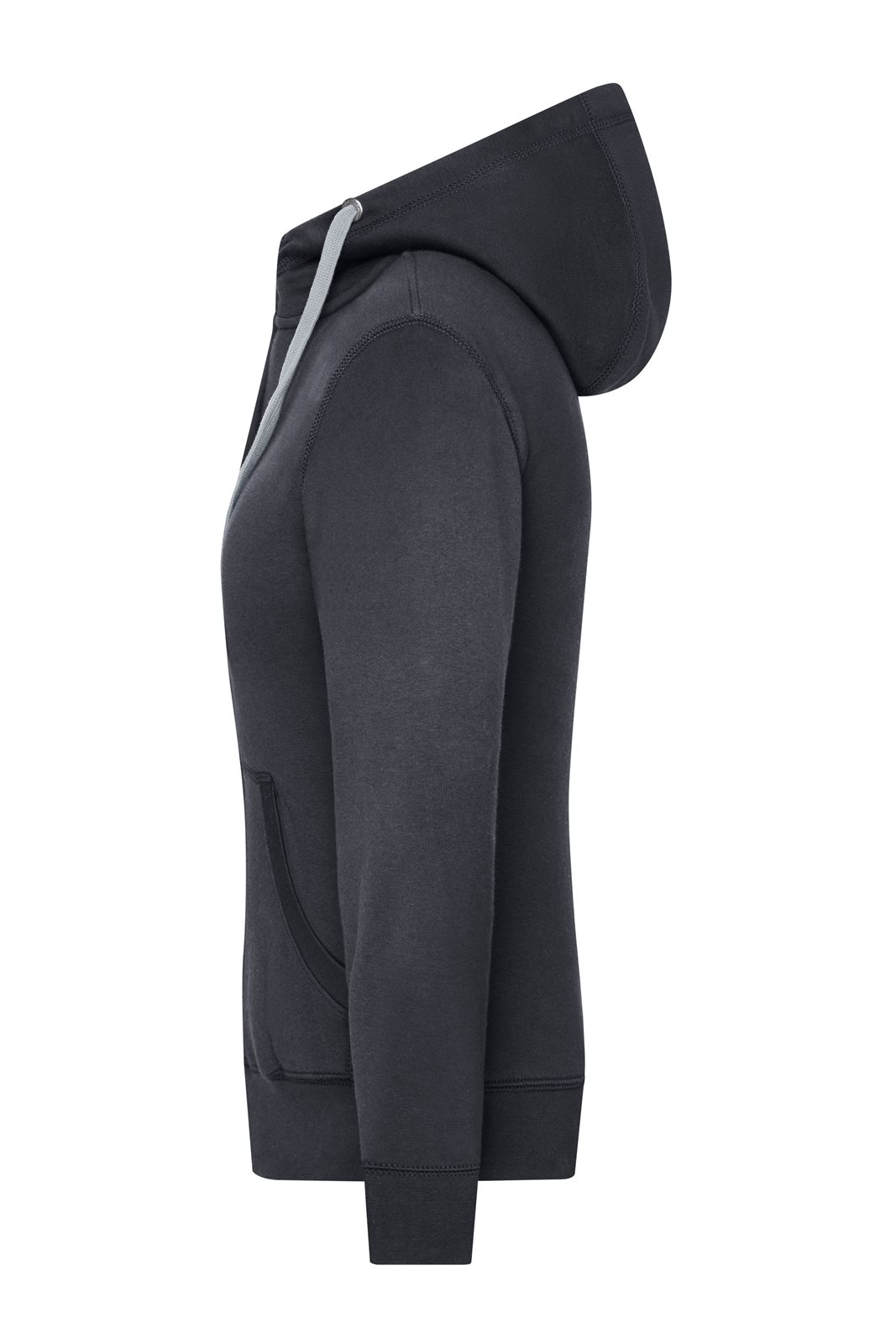 Jacke Damen Schwarz/Grau – Ladies' Lifestyle Zip-Hoody, Detailansicht