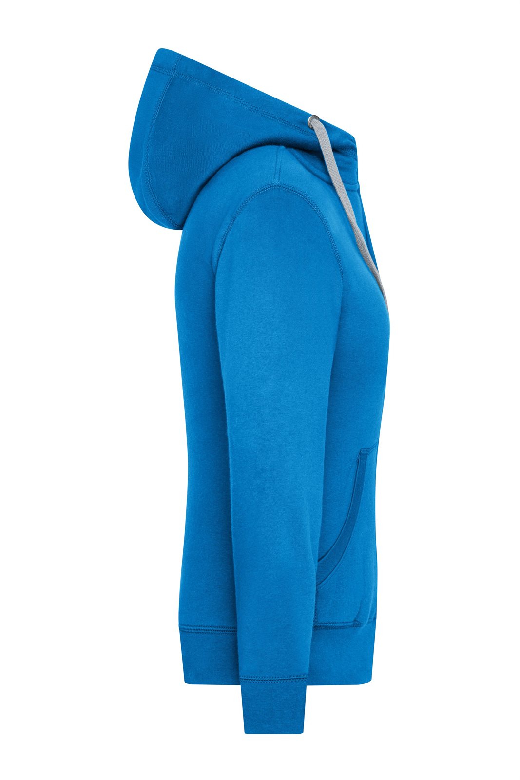 Jacke Damen Blau/Grau – Ladies' Lifestyle Zip-Hoody, Detailansicht