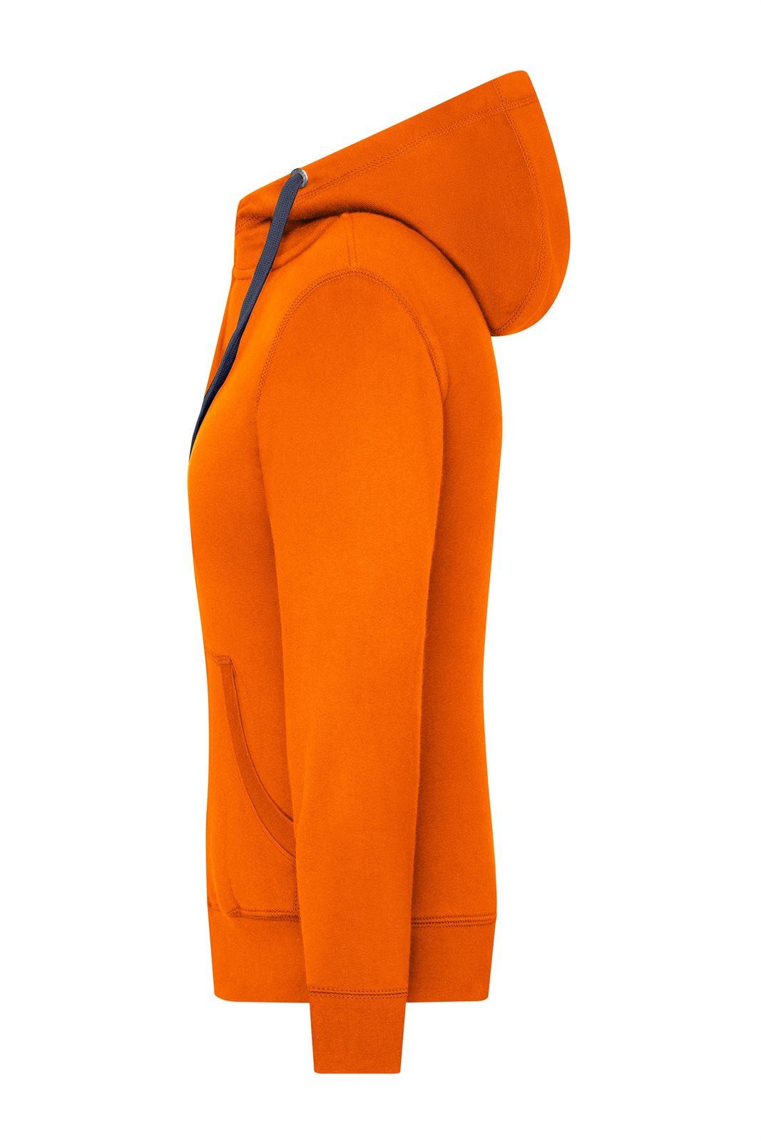 Jacke Damen Orange/Blau – Ladies' Lifestyle Zip-Hoody, Detailansicht