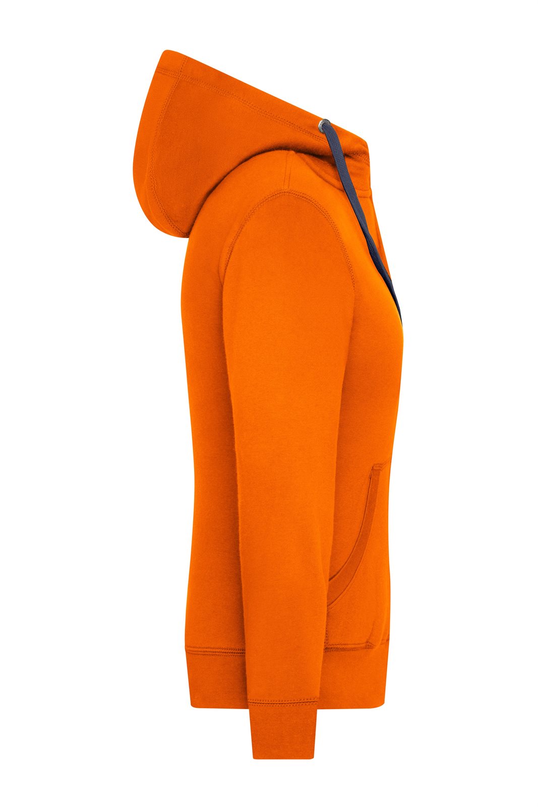 Jacke Damen Orange/Blau – Ladies' Lifestyle Zip-Hoody, Detailansicht