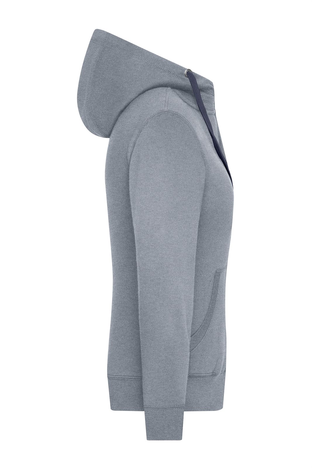 Jacke Damen Blau/Grau – Ladies' Lifestyle Zip-Hoody, Detailansicht