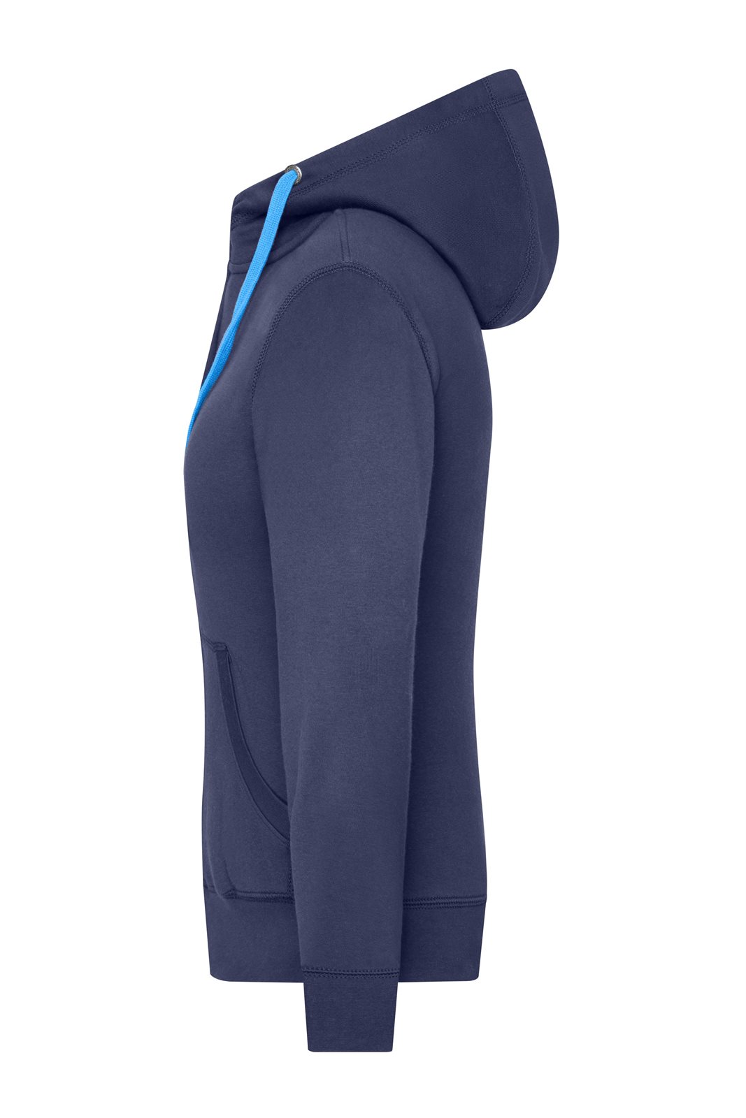 Jacke Damen Blau – Ladies' Lifestyle Zip-Hoody, Detailansicht