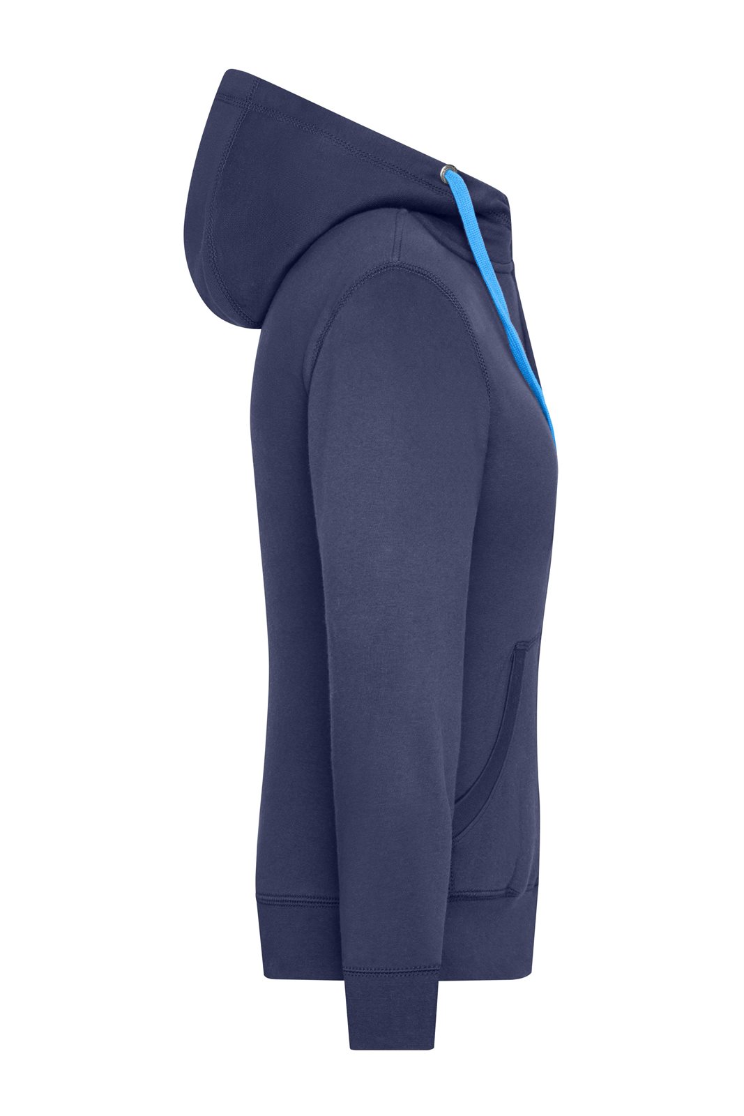 Jacke Damen Blau – Ladies' Lifestyle Zip-Hoody, Detailansicht