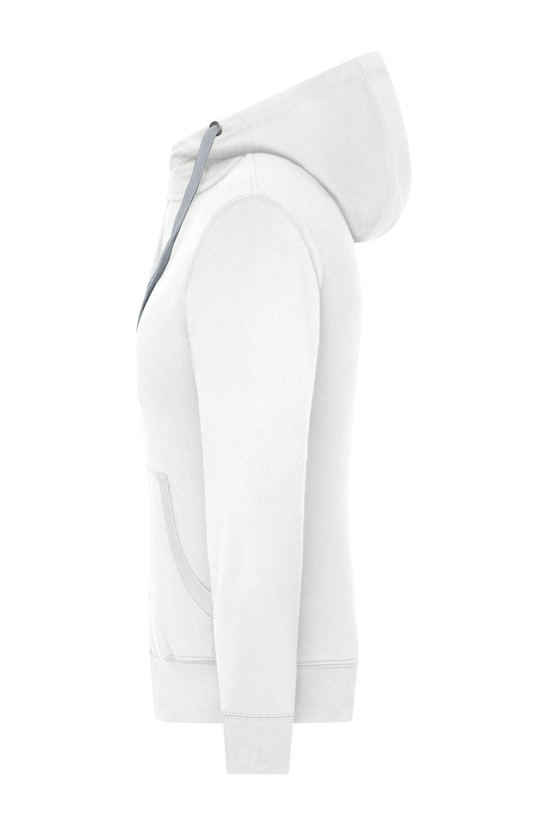 Jacke Damen Weiß/Grau – Ladies' Lifestyle Zip-Hoody, Detailansicht