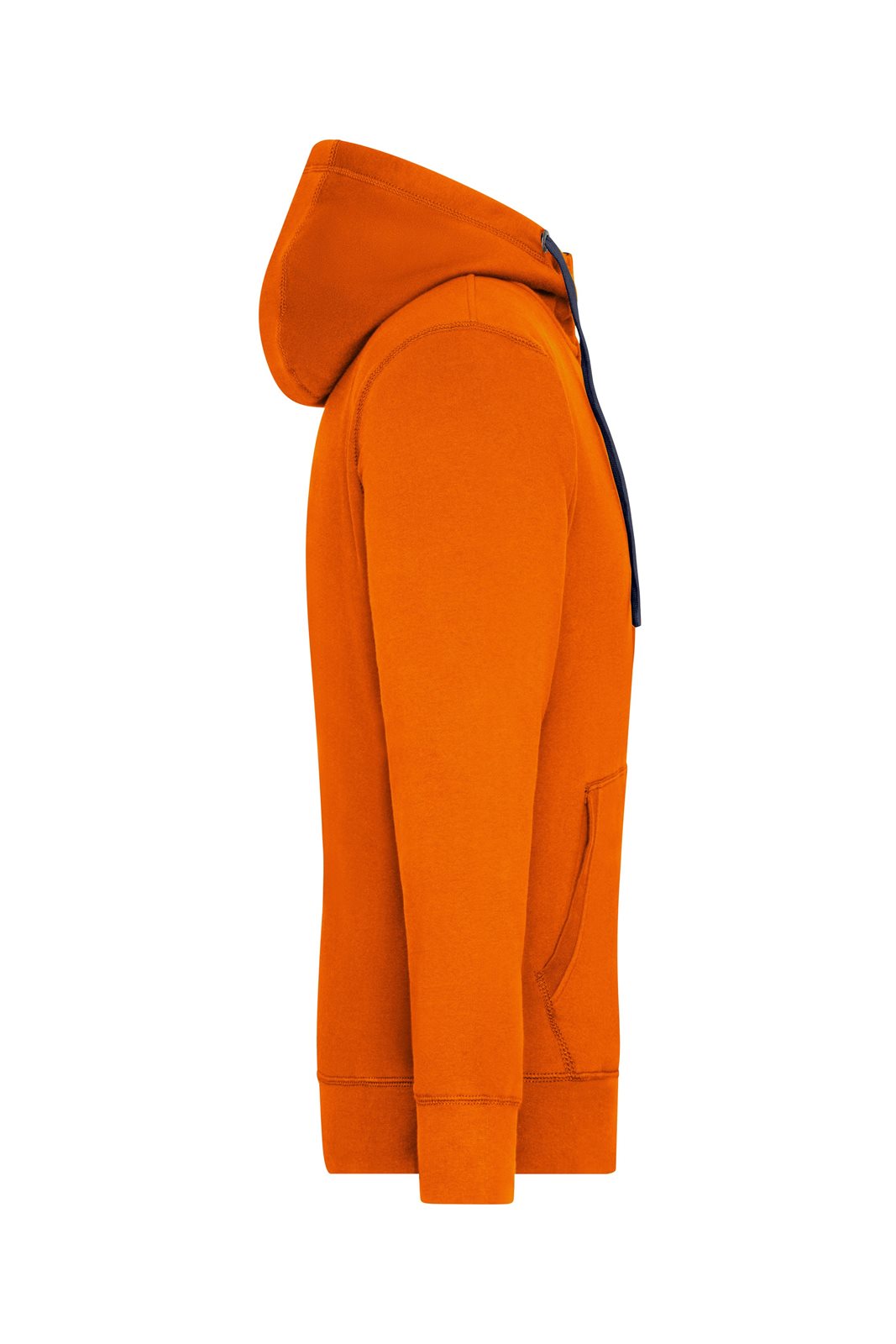 Jacke Herren Orange/Blau – Men's Lifestyle Zip-Hoody, Detailansicht
