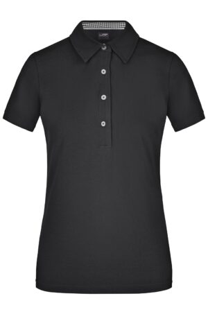 Poloshirt Damen Schwarz/Weiß – Ladies' Plain Polo