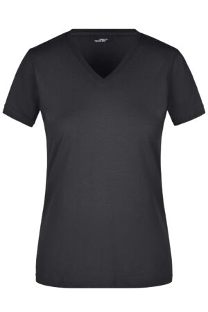 T-Shirt Damen Schwarz – Ladies' Slim Fit V-T