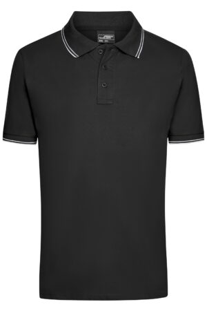 Poloshirt Herren Weiß/Schwarz – Men's Polo