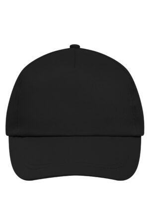 Cap Unisex Schwarz – 5 Panel Promo Cap Lightly Laminated