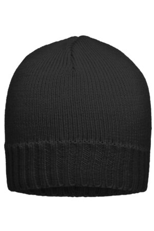 Mütze Unisex Schwarz – Rib-Beanie