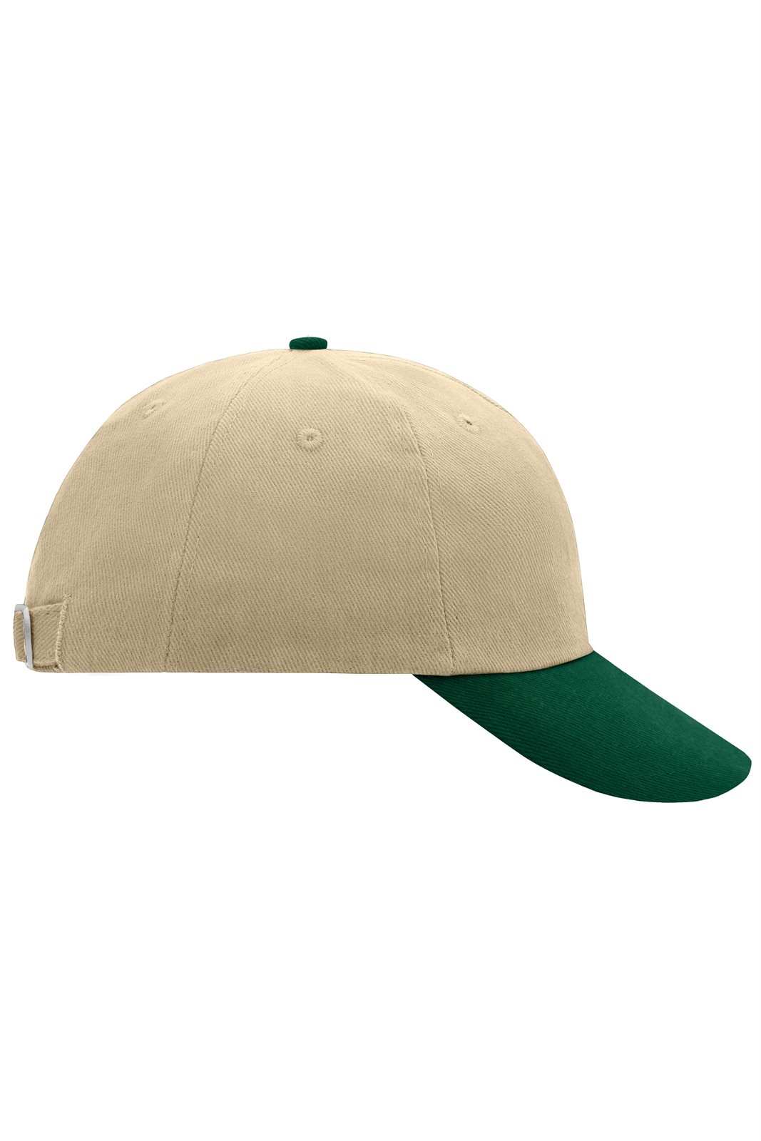 Cap Unisex Grün/Braun – 6 Panel Raver Cap, Detailansicht