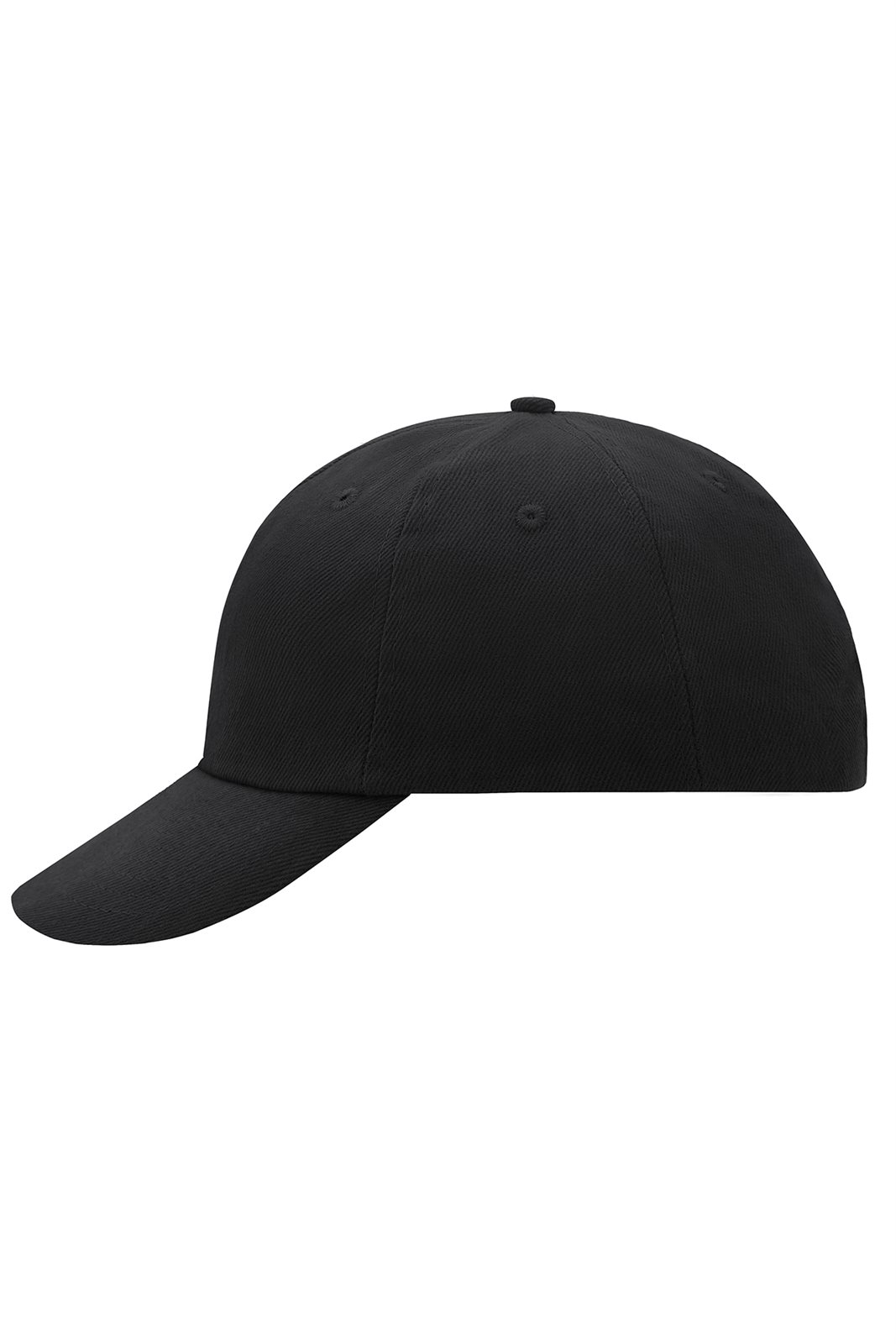 Cap Unisex Schwarz – 6 Panel Raver Cap, Detailansicht