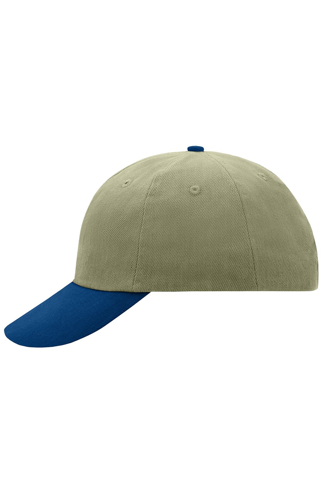 Cap Unisex Blau/Braun – 6 Panel Raver Cap, Detailansicht