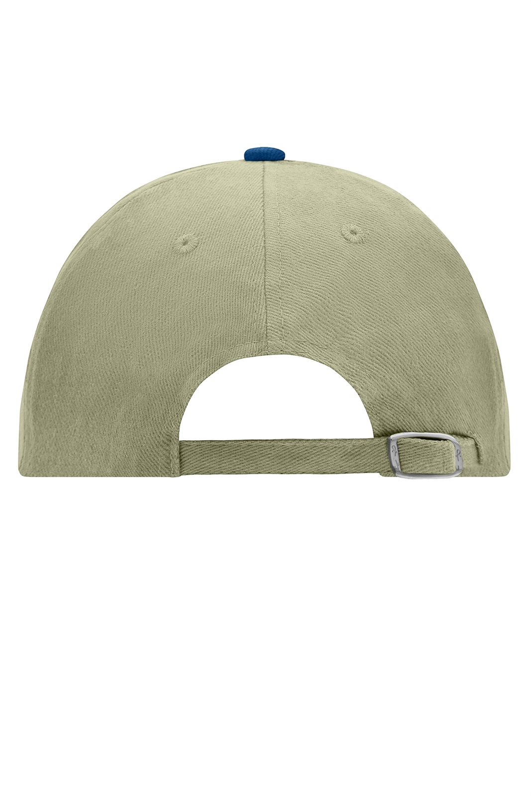 Cap Unisex Blau/Braun – 6 Panel Raver Cap, Detailansicht