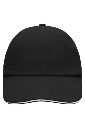 Cap Unisex Schwarz/Braun – 6 Panel Raver Sandwich Cap
