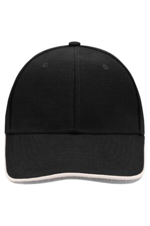 Cap Unisex Schwarz/Rot/Gelb – 6 Panel Double Sandwich Cap