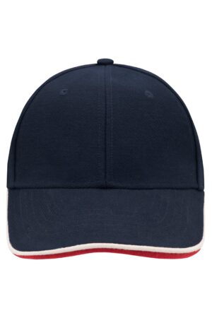 Cap Unisex Schwarz/Rot/Gelb – 6 Panel Double Sandwich Cap