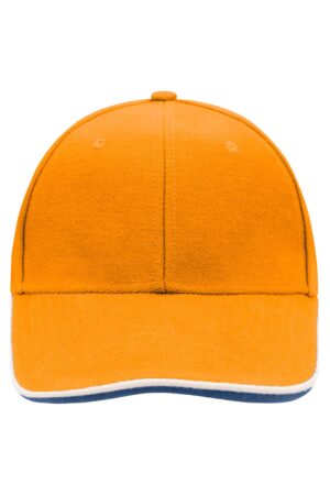 Cap Unisex Schwarz/Rot/Gelb – 6 Panel Double Sandwich Cap