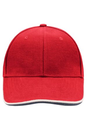 Cap Unisex Schwarz/Rot/Gelb – 6 Panel Double Sandwich Cap