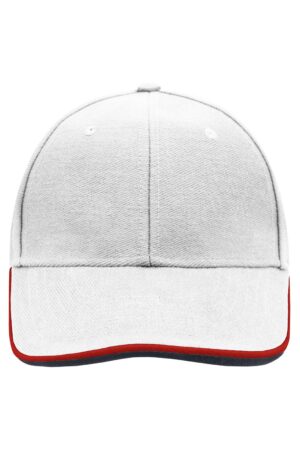 Cap Unisex Schwarz/Rot/Gelb – 6 Panel Double Sandwich Cap