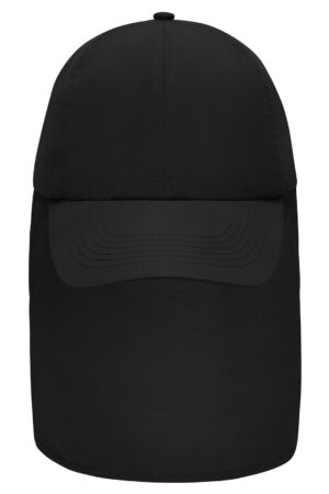 Cap Unisex Schwarz – 6 Panel Cap with Neck Guard