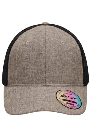 Cap Unisex Braun/Schwarz – 6 Panel Mesh Cap Melange