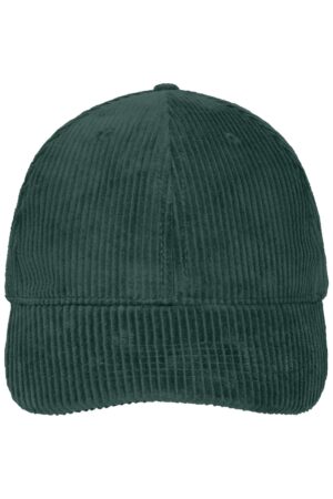 Cap Unisex Schwarz – 6 Panel Corduroy Cap Organic Cotton