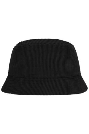 Hut Unisex Schwarz – Corduroy Fisherman Hat  Organic Cotton
