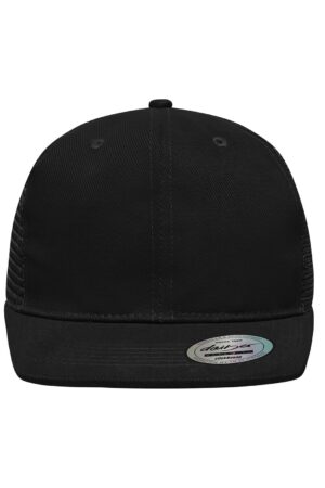 Cap Unisex Schwarz – 6 Panel Flat Peak Cap