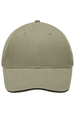 Cap Unisex Schwarz/Braun – Light Brushed Sandwich Cap